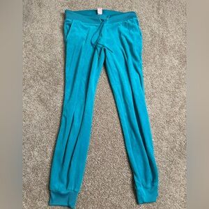 Juicy Couture Teal Velour Track Pants‎
